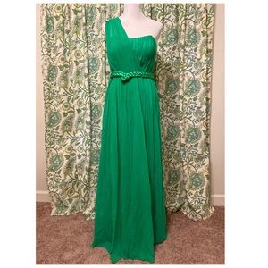 House of Dereon Green Silk Gown